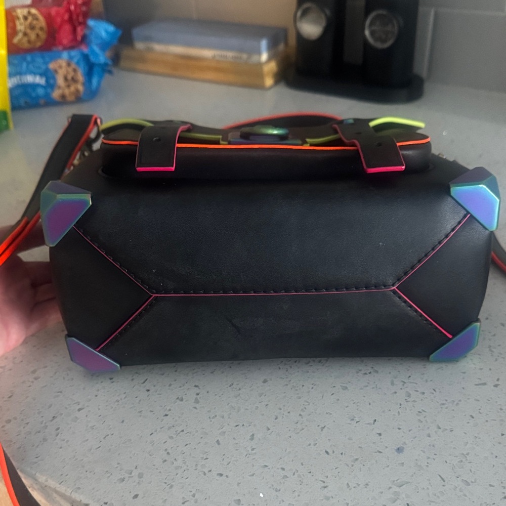 MICHAEL Michael Kors Black Mini Bag with Multicolor Accents - Picture 2 of 4